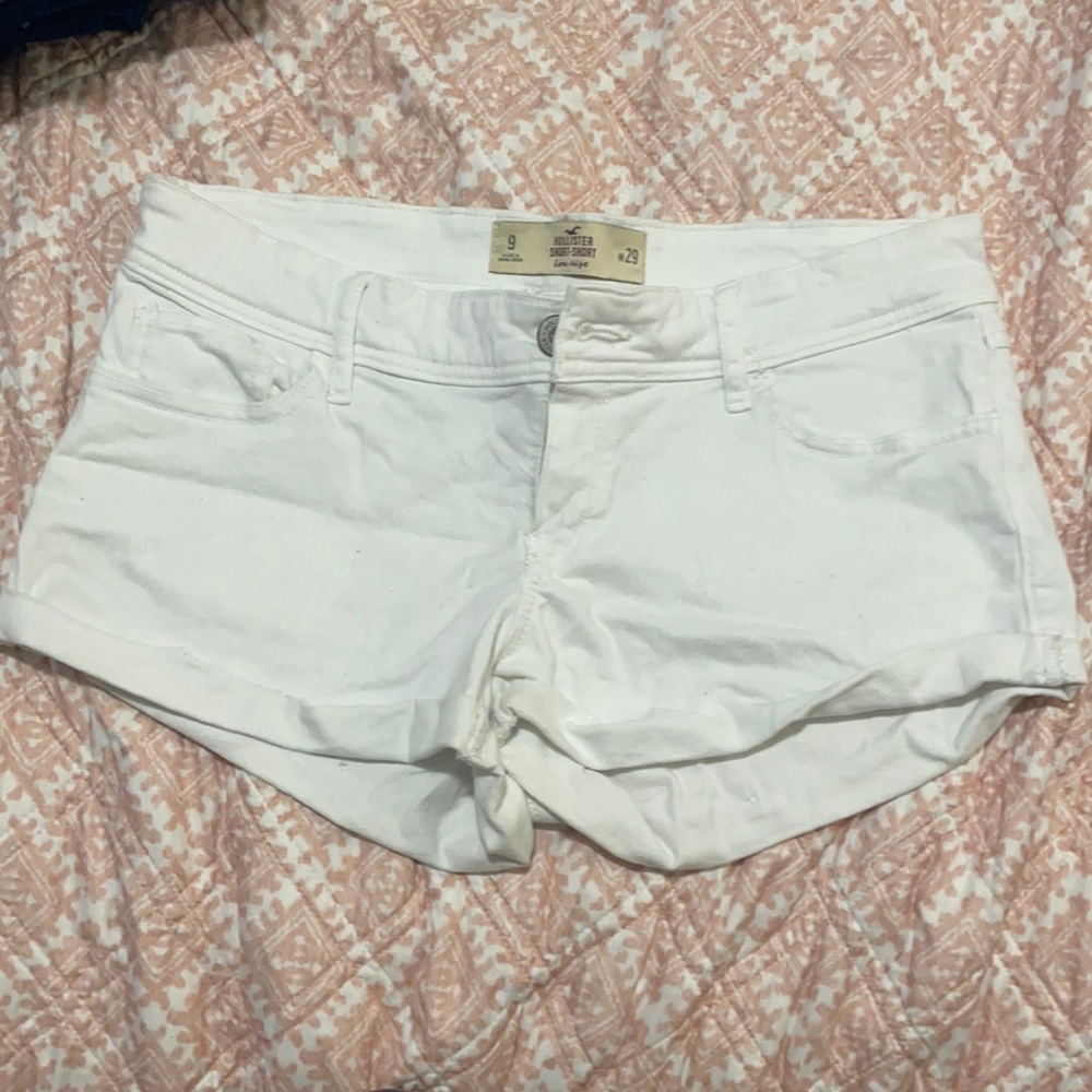 Hollister white shorts